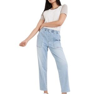 Madewell Pull-On Relaxed Jeans in Bellview Wash Size XXL